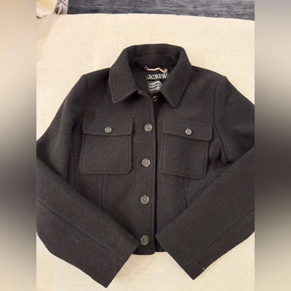 J CREW SIZE 14 Lady jacket in Italian boiled wool‎ Cm733